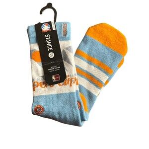 Stance Mens Athletic Blue Striped Socks Size S/M 6-8.5 11240